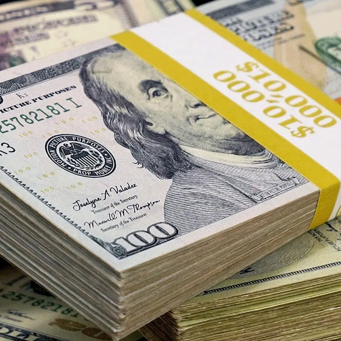 Realistic prop money used in movies, TV shows, Netflix productions, HBO series, music videos, and Hollywood film productions