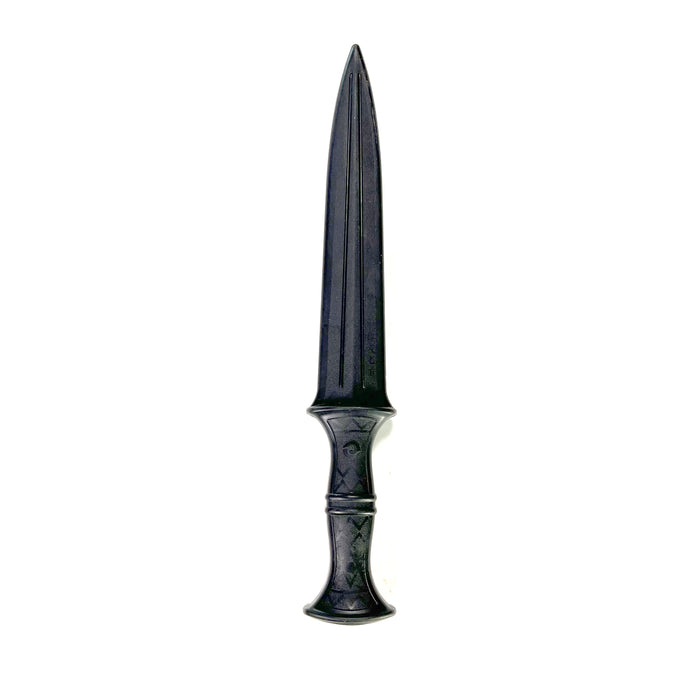 Spear Pointed Tactical Poly Training Knife Dagger Prop with 8.5 Inch Blade Geometric Pattern Handle