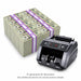 AI-generated illustration of 100 Full Print $20 prop money stacks beside a money counter; see additional photos for actual product details