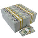 Bulk package of Full Print $100 prop money stacks with yellow $10,000 bands