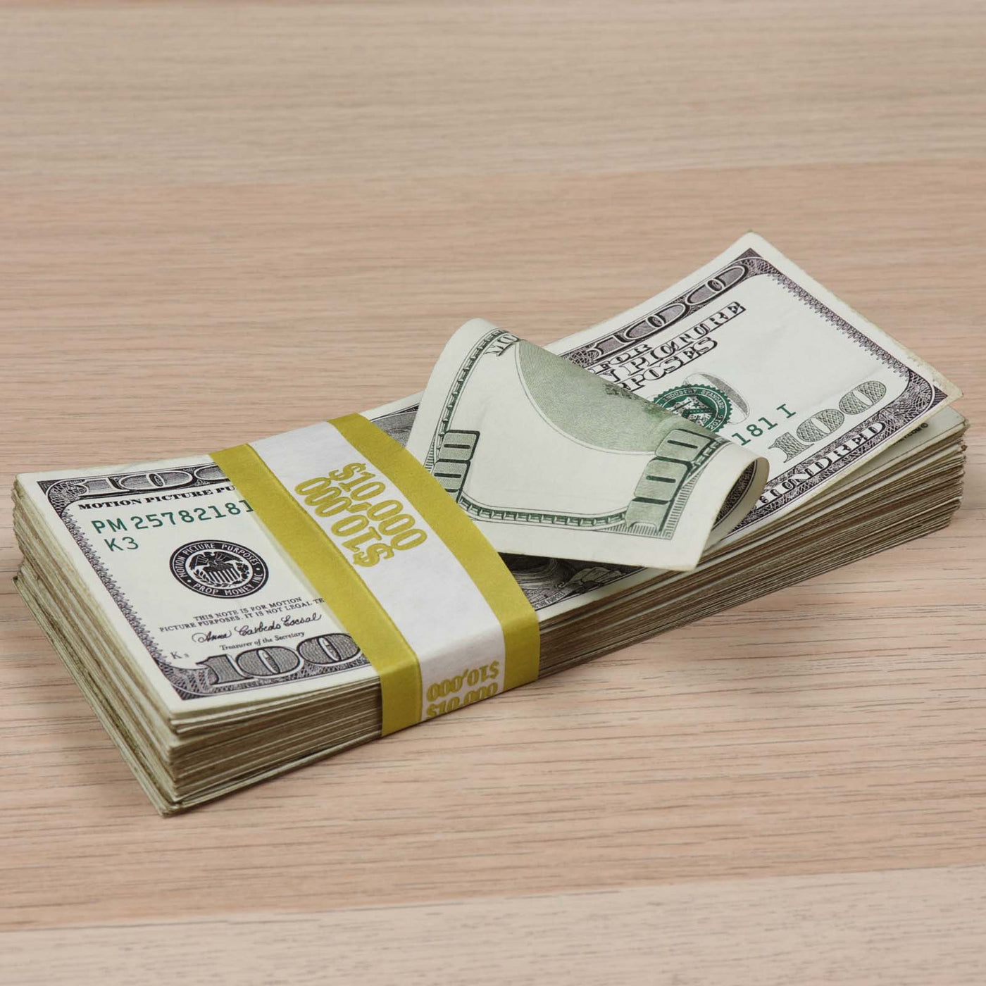 10000 Stack $10,000 RealAged™ 2000 Full Print Series Stack - Prop Money