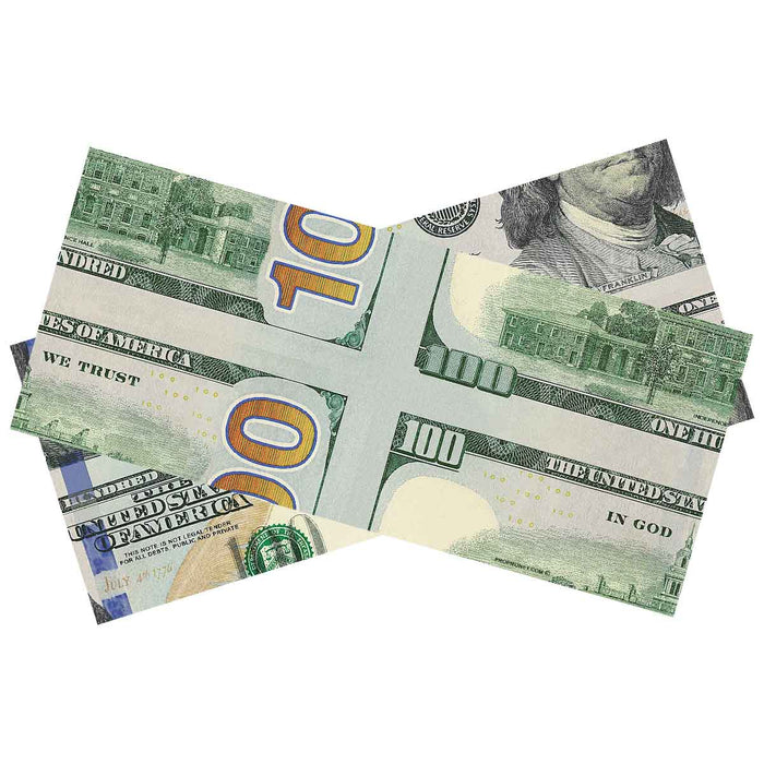 100x $100 Mis-Made Bills - Prop Money Inc.