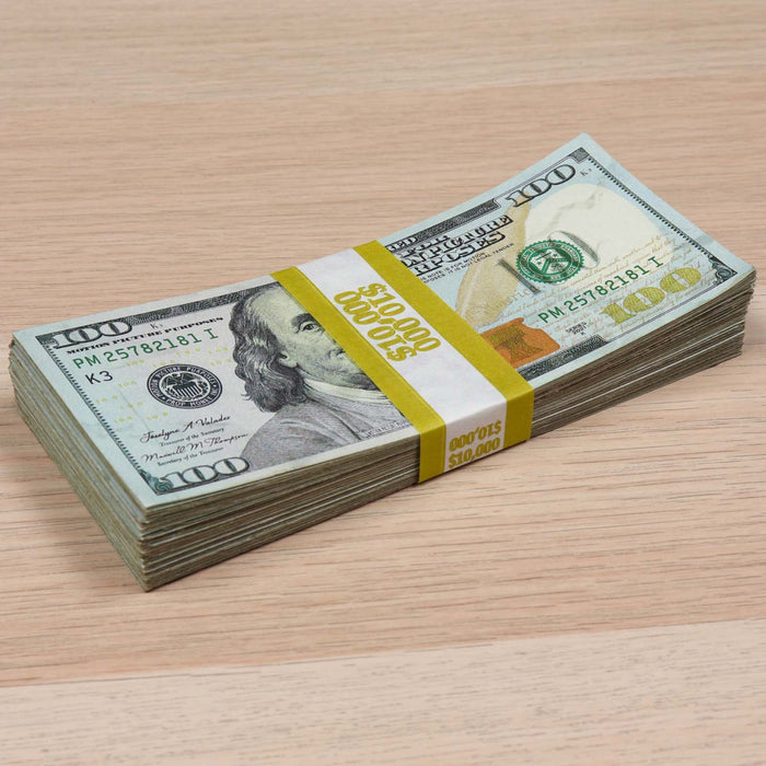 $510,000 New Series Full Print Aged Prop Money Bundles & Duffle Bag - Prop Money Inc.