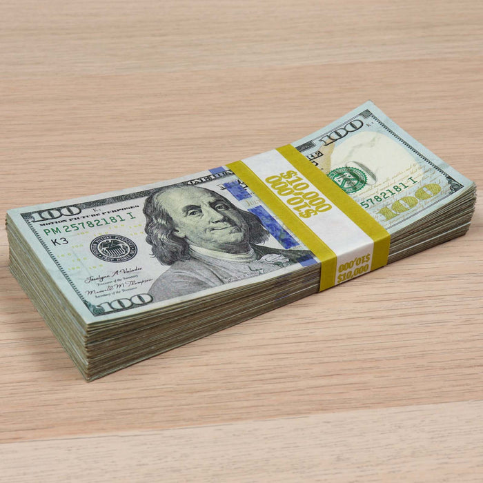 $500,000 New Series Full Print Aged Prop Money Stacks & Duffle Bag - Prop Money Inc.