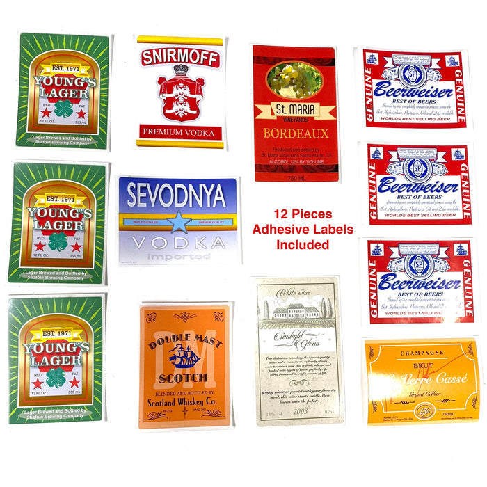 SMASHProps 12 Piece Sample Pack of Breakaway Bottle Props - Size / Col