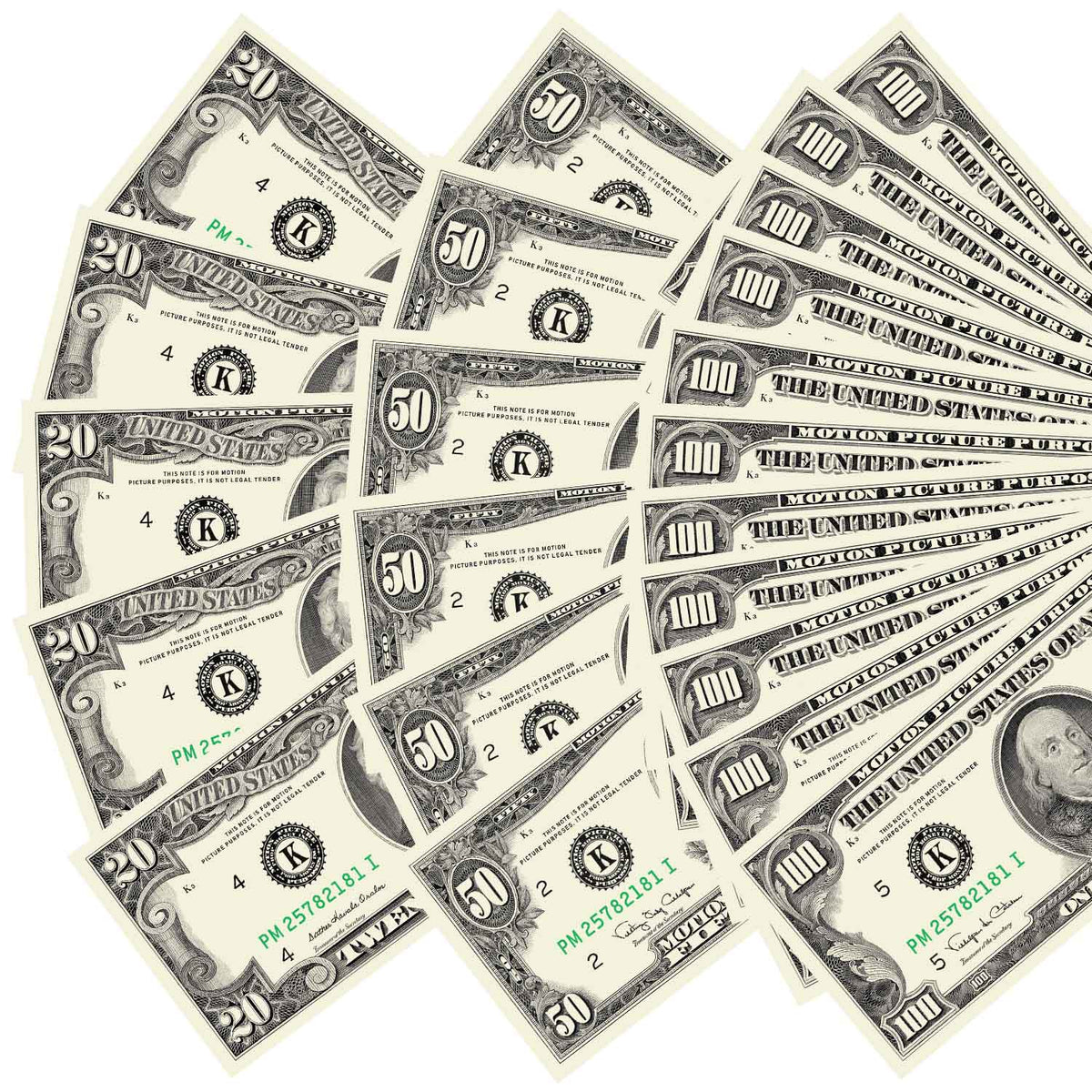 $20/$50/$100 $1,500 1990 Series Bills Mix