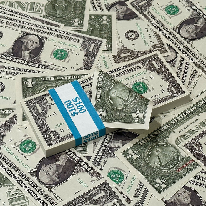 Cash Stack Front $1 New Series Premier Prop Money Stack - Prop Money