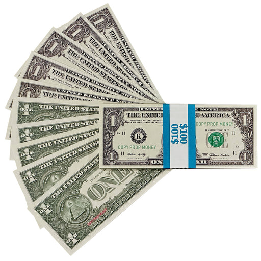 $1 United States New Series Full Print Premier Prop Money Stack - Prop Money Inc.