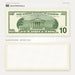 $10 2000s Close-Up prop bill: back-printed bill above its blank bordered reverse.