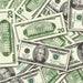 $20 2000s Close-Up prop bills with printed fronts and backs scattered randomly; one complete front and back centered.