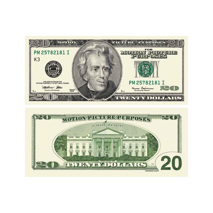 $20|$50|$100 $1,500 2000 Series Prop Money Bills Mix - Prop Money Inc.