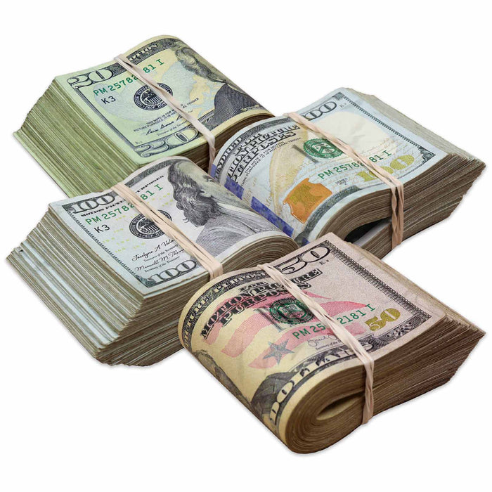 $27,000 ✔️RealAged™ Full Print New Series Bands Pack - Prop Money Inc.