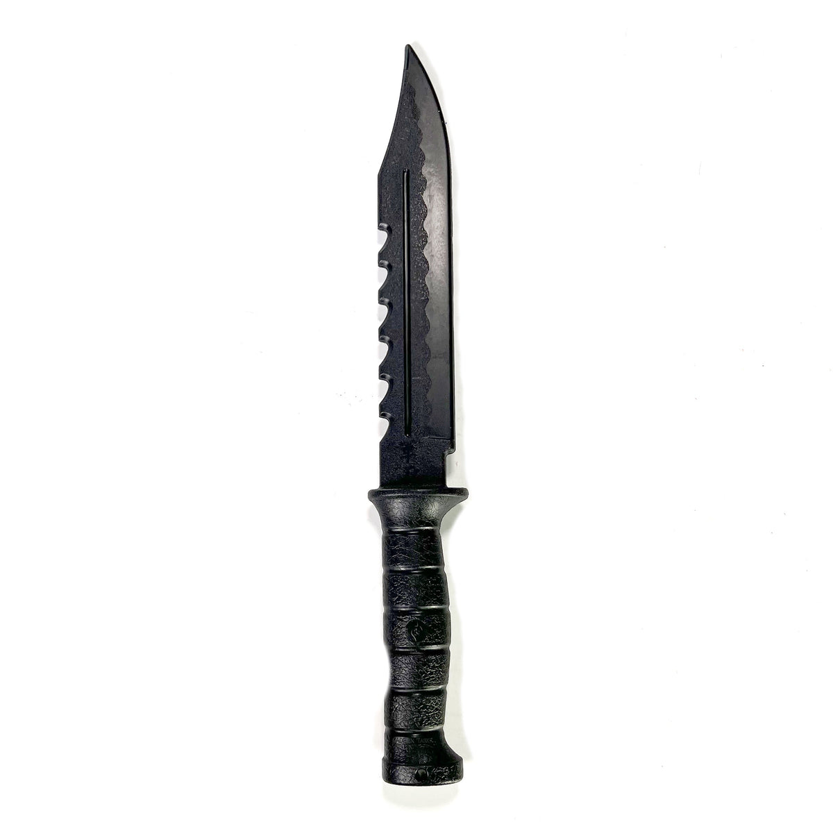 Serrated Spine Combat Rambo Style Poly Training Knife with 8.25 Inch C