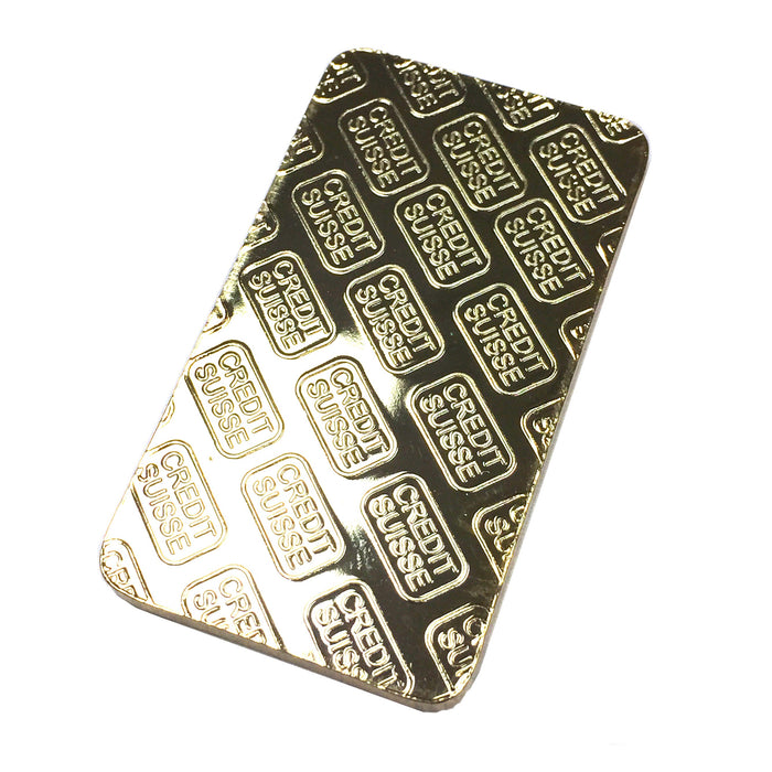 Gold Credit Suisse One Ounce Ingot Replica Prop - Prop Money Inc.