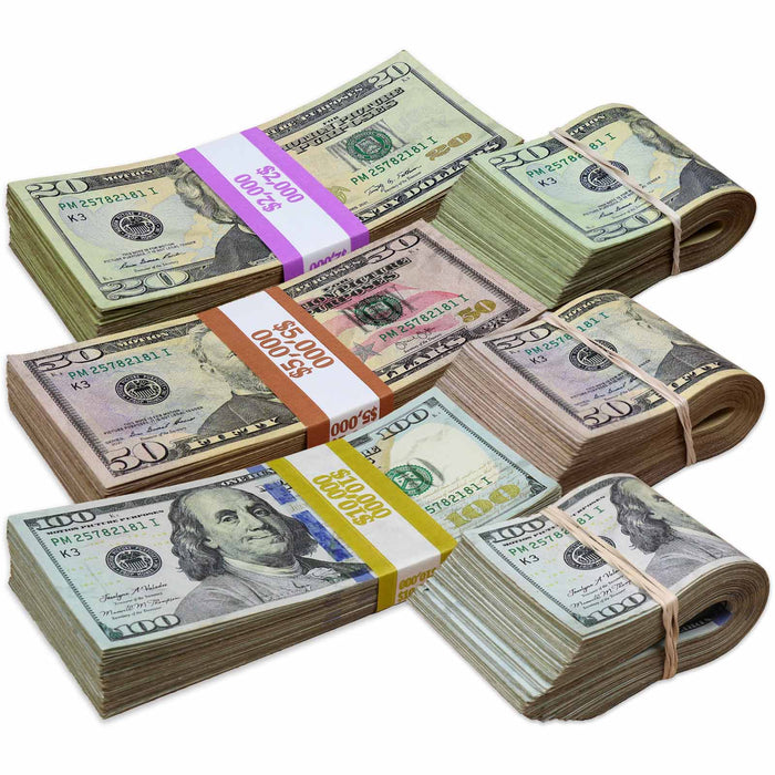 $34,000 ✔️RealAged™ New Series Stacks & Bands Pack | Full Print - Prop Money Inc.