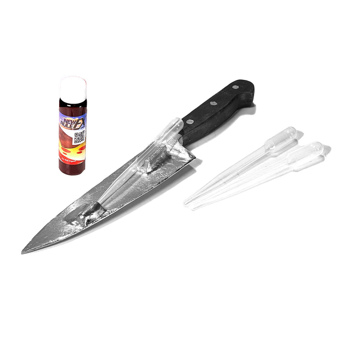 Plastic 13 Inch Chef’s Knife Silver Blade and Black Handle - Prop Money Inc.
