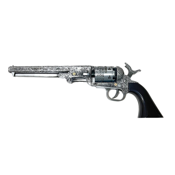 Western Cowboy Revolver Pistol Non-Firing Replica Gun with Stand