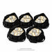 AI-generated illustration of 5 black duffel bags filled with fresh gold-banded $100 Full Print prop money stacks; 250 stacks in the kit. Money counter not included. See additional photos for actual product details.