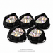 AI-generated illustration of 5 black duffel bags filled with mixed $20, $50 and $100 Full Print prop money stacks; 250 stacks in the kit. Money counter not included. See additional photos for actual product details.