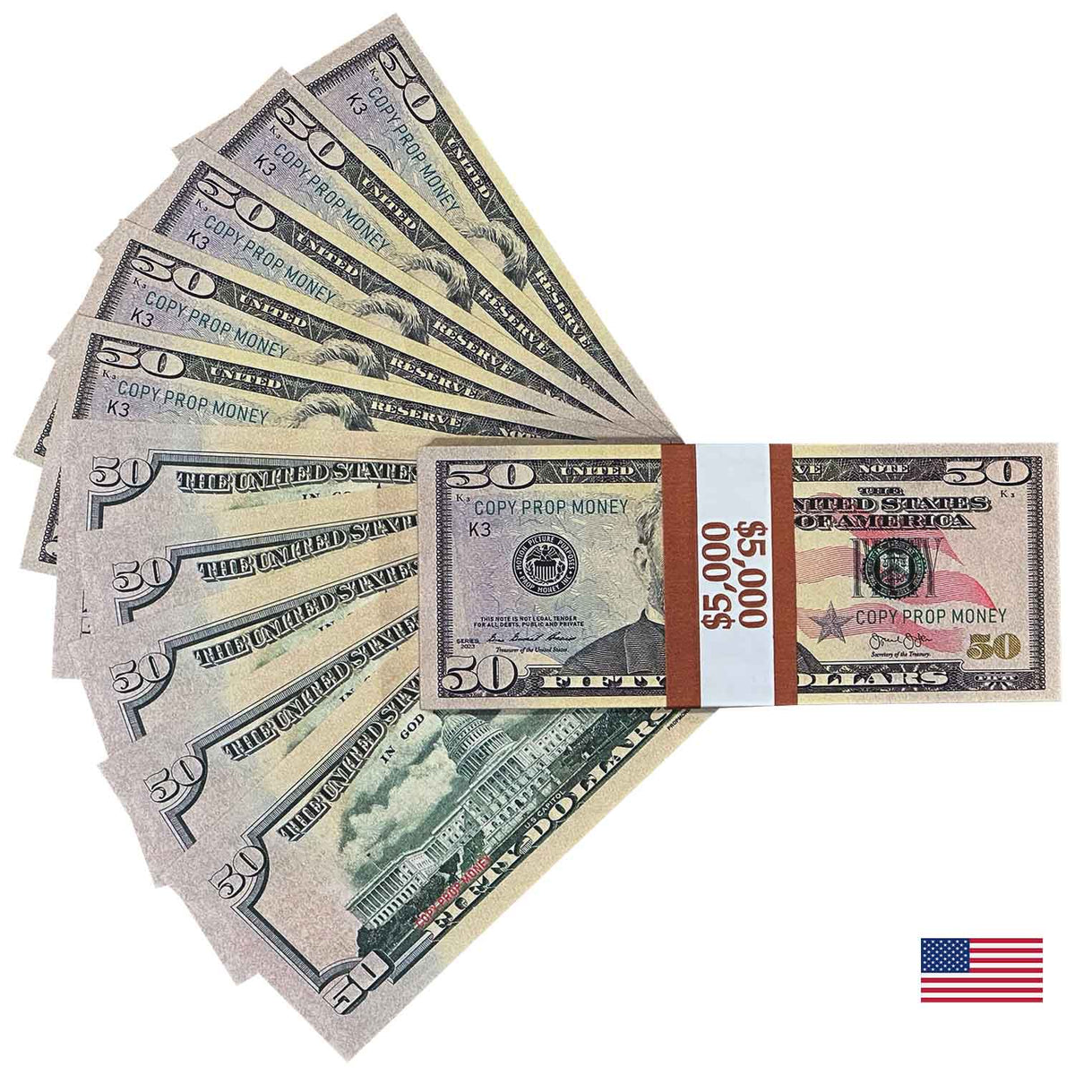 $50 United States Series Full Print Premier Stack