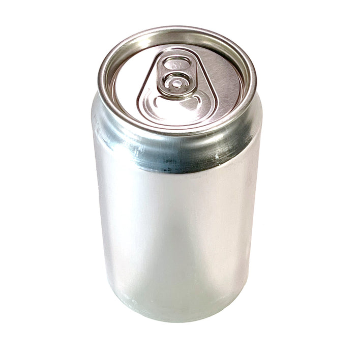 Real Unfilled Bright Aluminum Can with End - Pop, Soda or Beer Can Blank