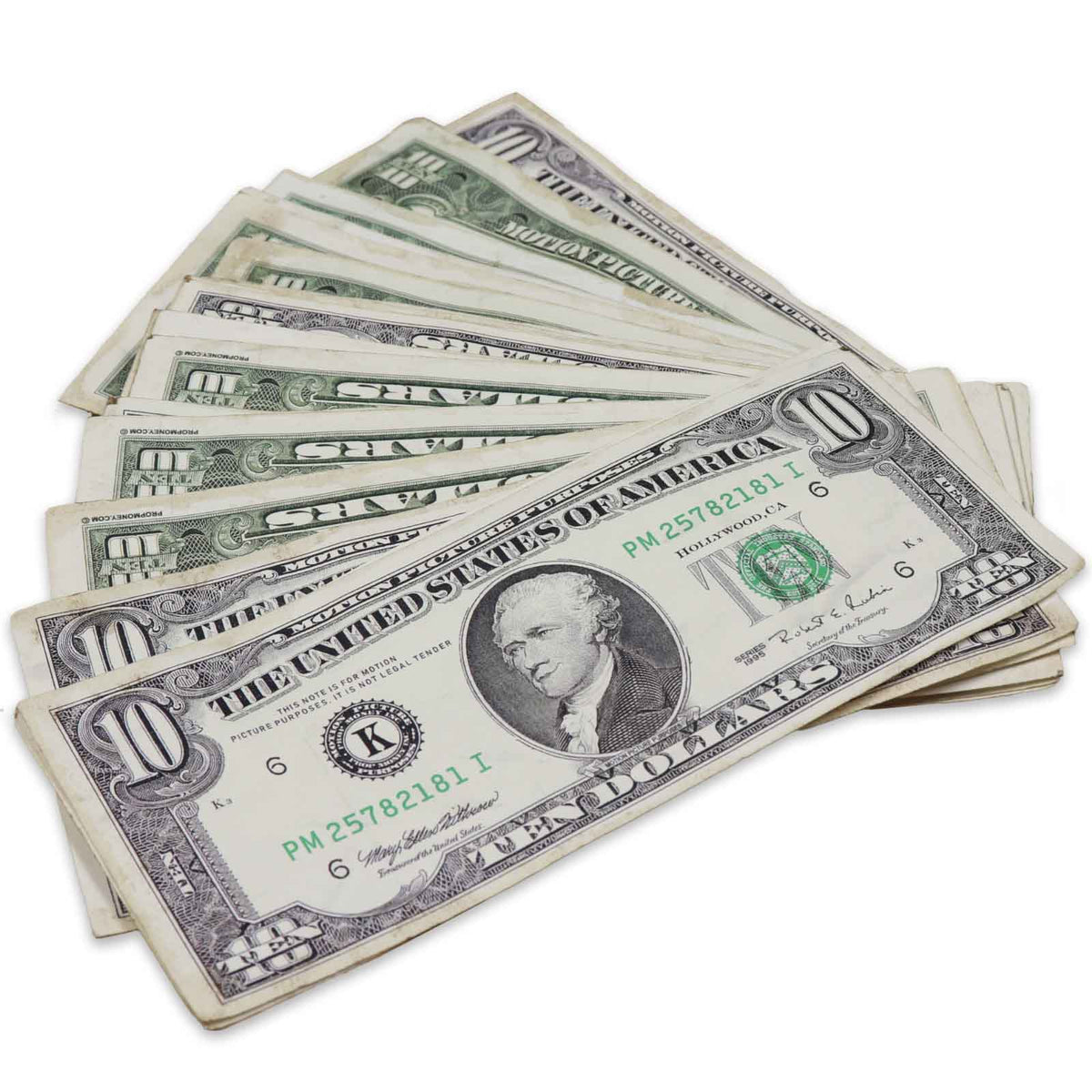 $10 RealAged® 1990 Series Bills- 50 Bills