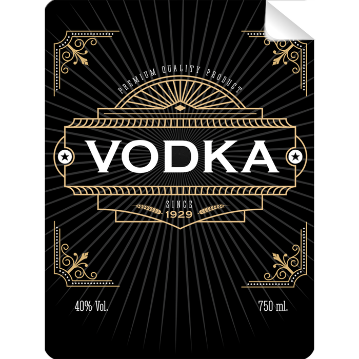 Premium Vodka Bottle Self Prop Adhesive Label - Prop Money Inc.