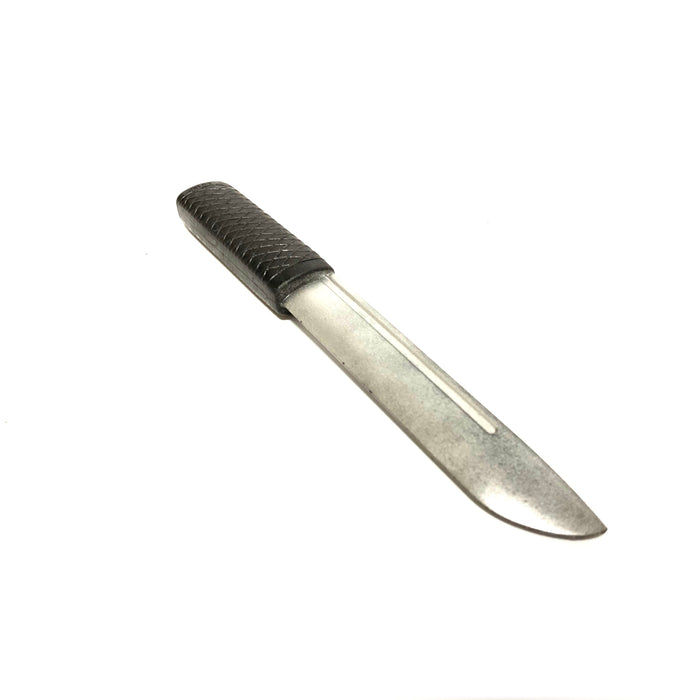 Silver and Black 9.5 Inch Training Knife - Solid Rubber Contact Prop with Safe Blade