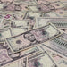 Realistic aged $5 prop money bills for film and photography
