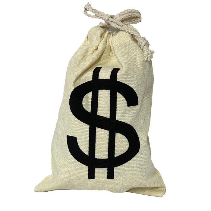 Money Bag - Canvas Cloth Drawstring 6 x 9 inch