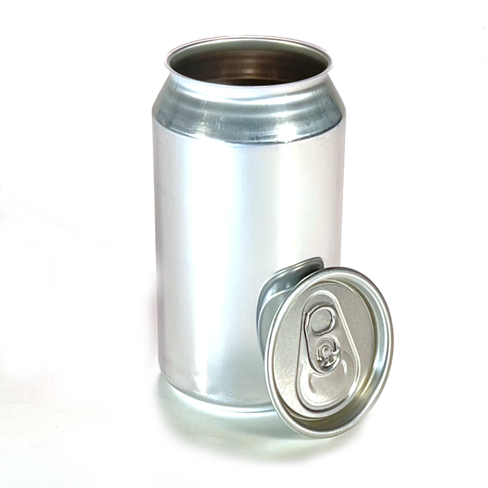 Real Unfilled Bright Aluminum Can with End - Pop, Soda or Beer Can Blank