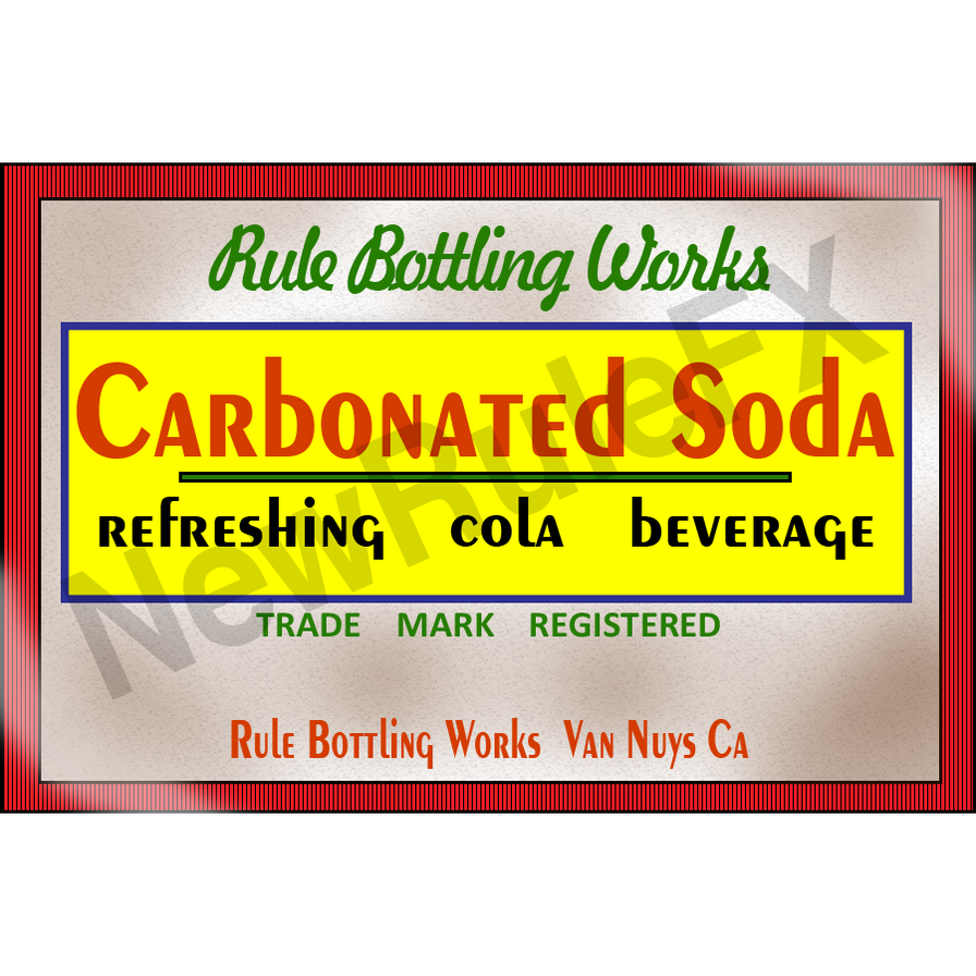 Cola Single Carbonated Soda Self Adhesive Label - License and Royalty