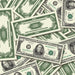 $500 Vintage Close-Up prop bills with printed fronts and backs scattered randomly; one complete front and back centered.