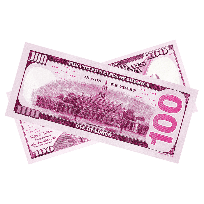$100 New Series Pink Money Bills - PropMoney.com