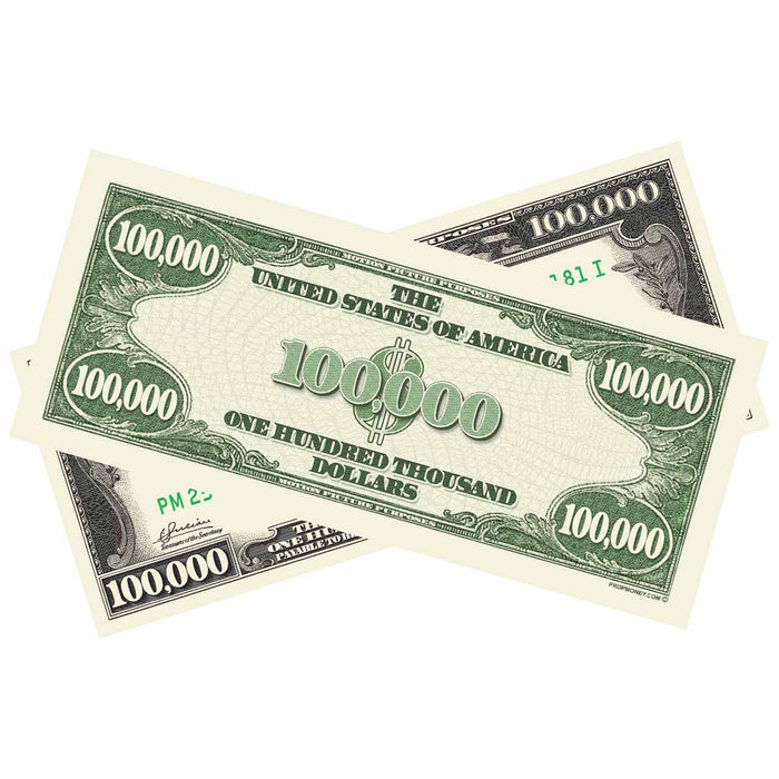 $100,000 Vintage Series Prop Money Bills - Prop Money Inc.