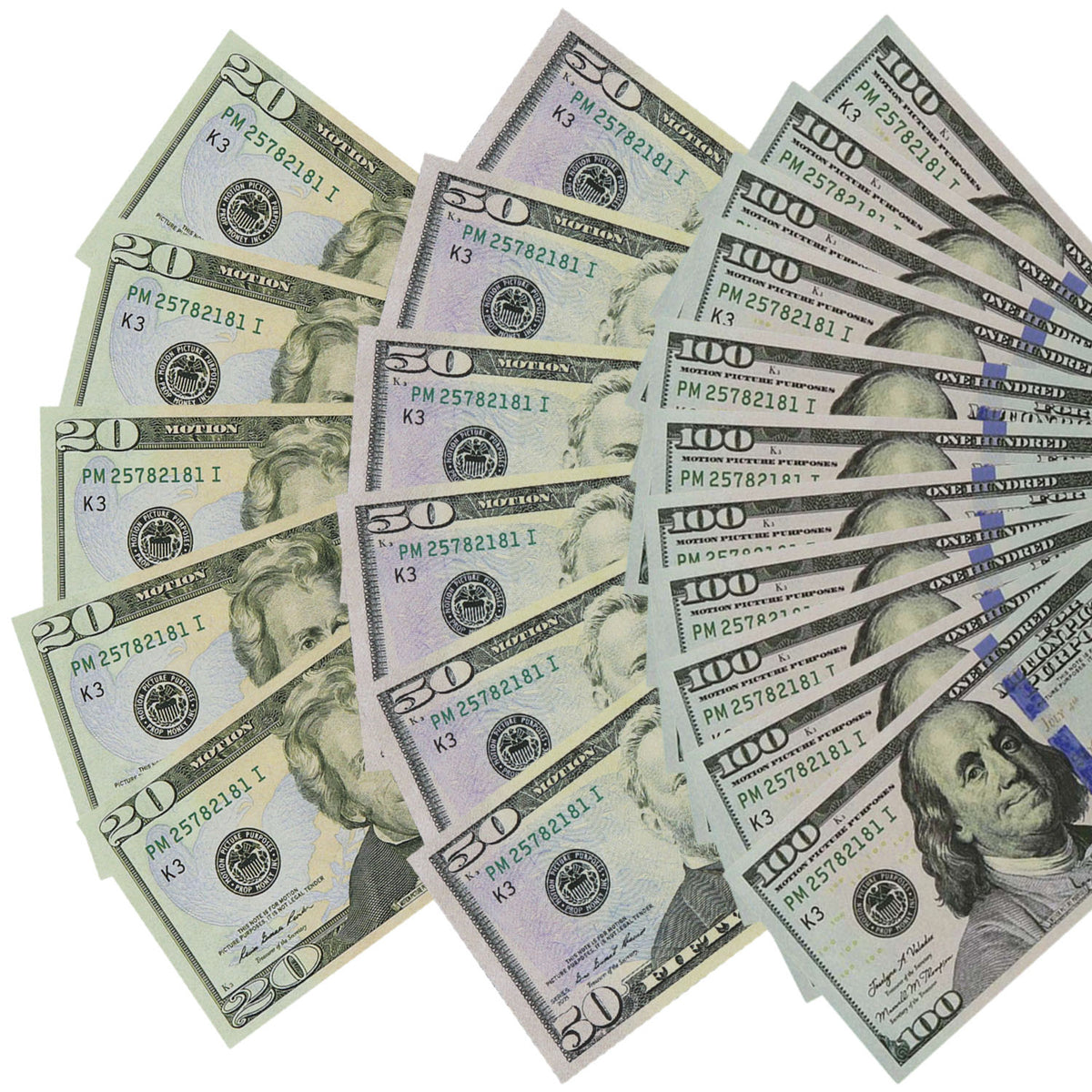 $20 $50 $100 $1 500 Series Bills Mix