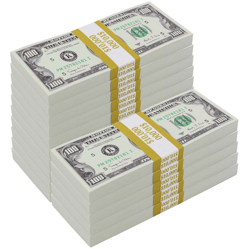 $150,000 Blank Filler 1990s Series Prop Money Stacks - Prop Money Inc.