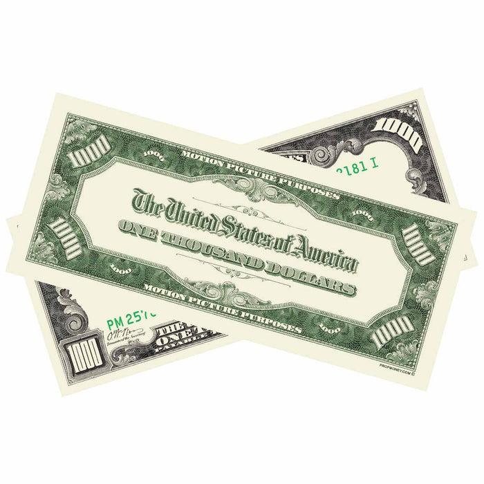 $1,000 Vintage Series Prop Money Bills - Prop Money Inc.