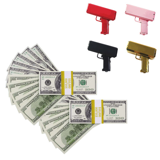 $20,000 2000 Series Full Print Stacks with Money Gun - Prop Money Inc.