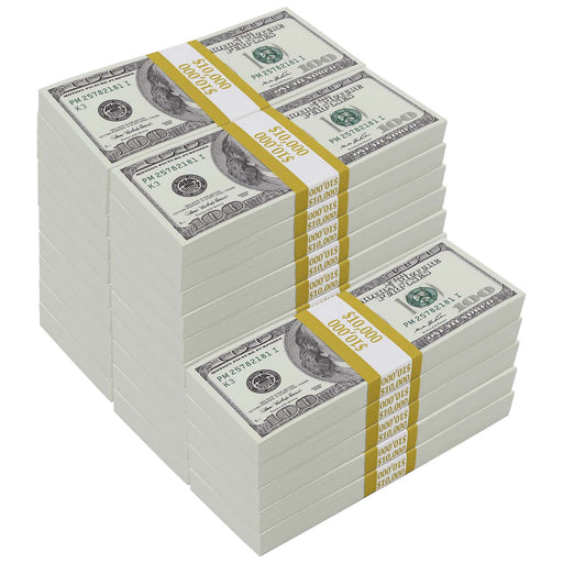 $250,000 2000 Series Blank Filler Prop Money Stacks - Prop Money Inc.