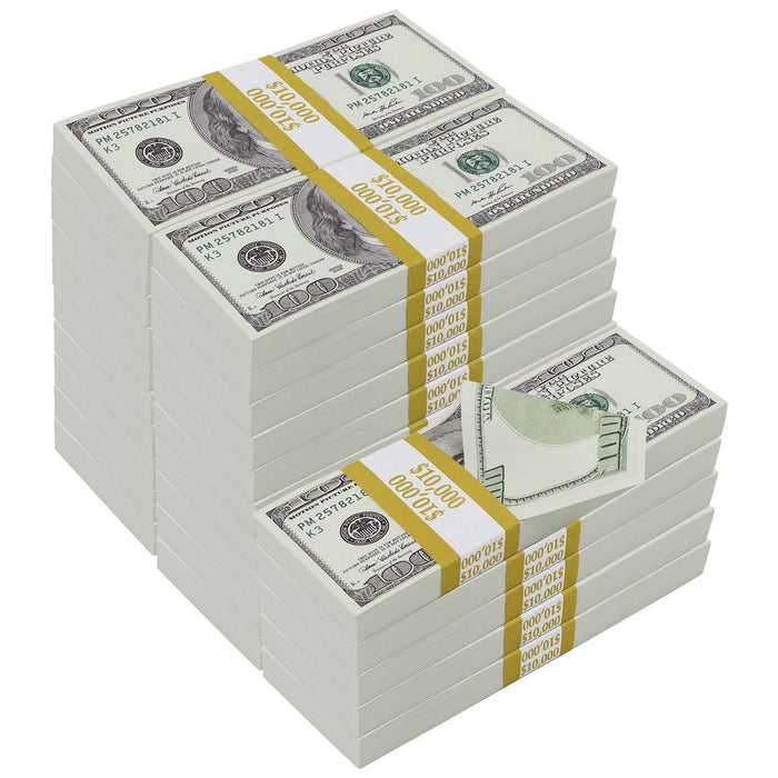 $250,000 2000 Series Full Print Prop Money Stacks - Prop Money Inc.