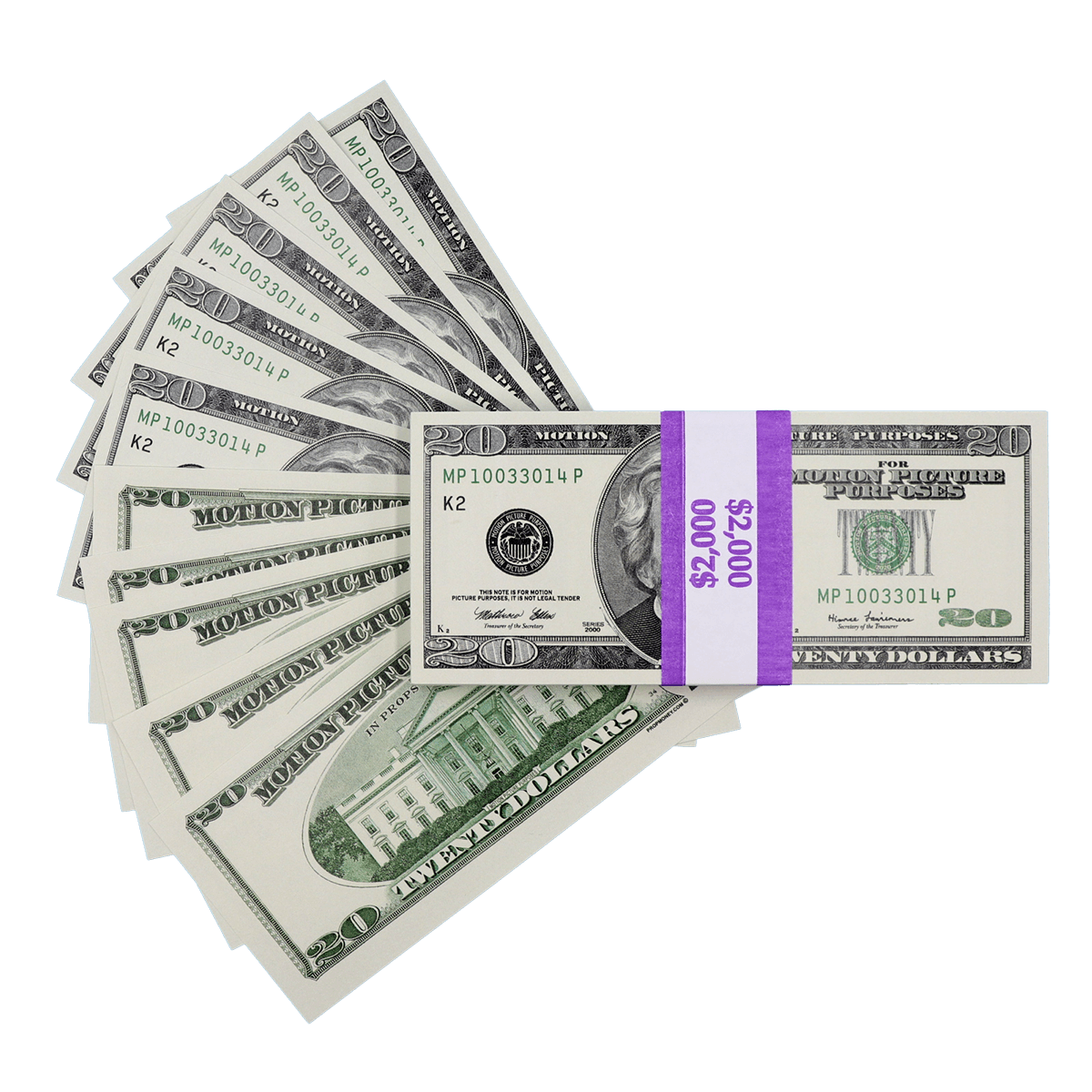 $2 000 Full Print 2000 Series Stack