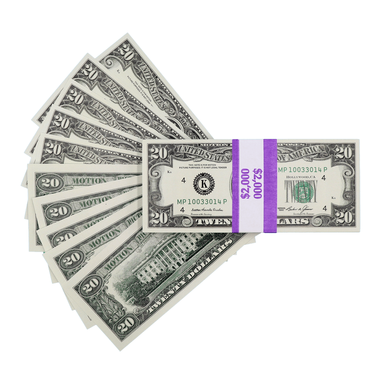 $2 000 Full Print 1990 Series Stack