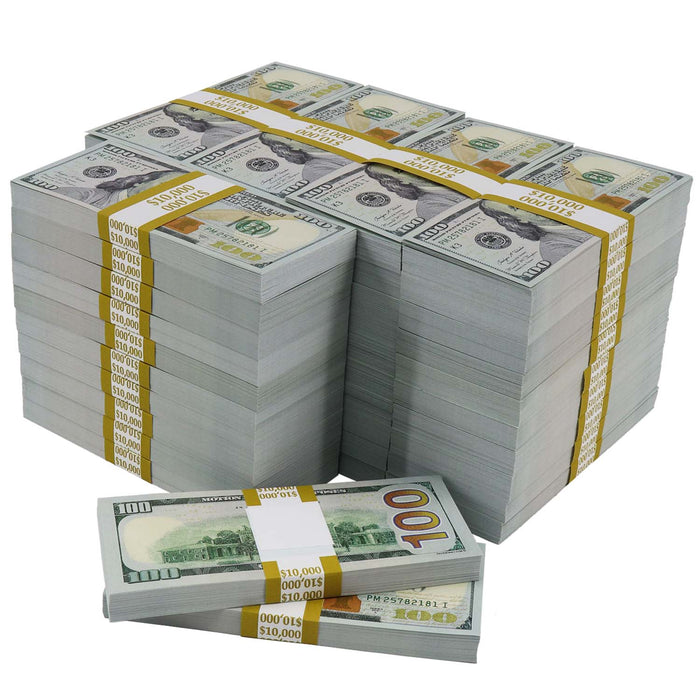 $500,000 New Series Full Print Prop Money Stacks - Prop Money Inc.