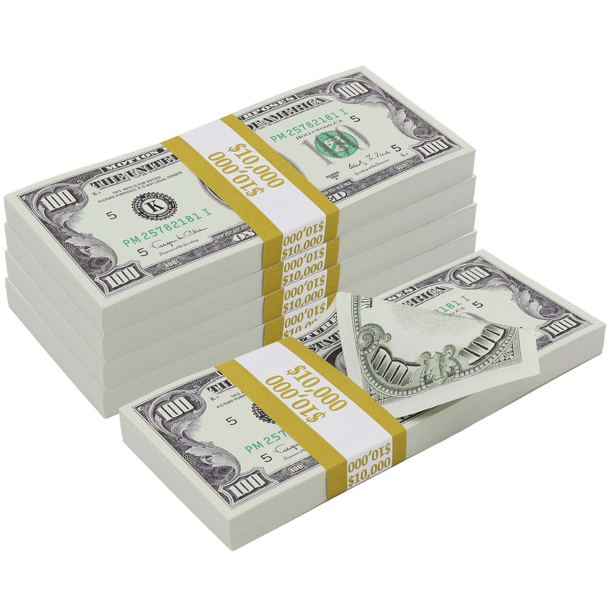 $50 000 Full Print 1990 Series Stacks