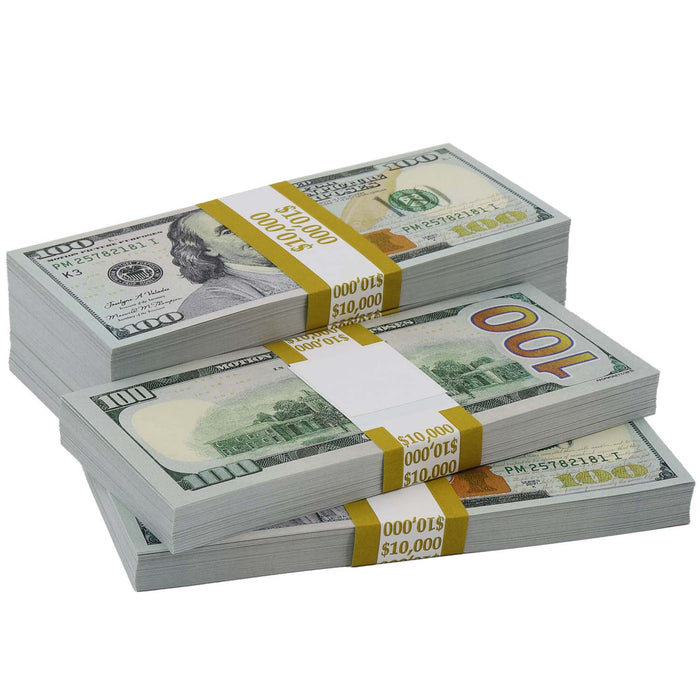$50,000 Blank Filler New Series Prop Money Stacks - Prop Money Inc.