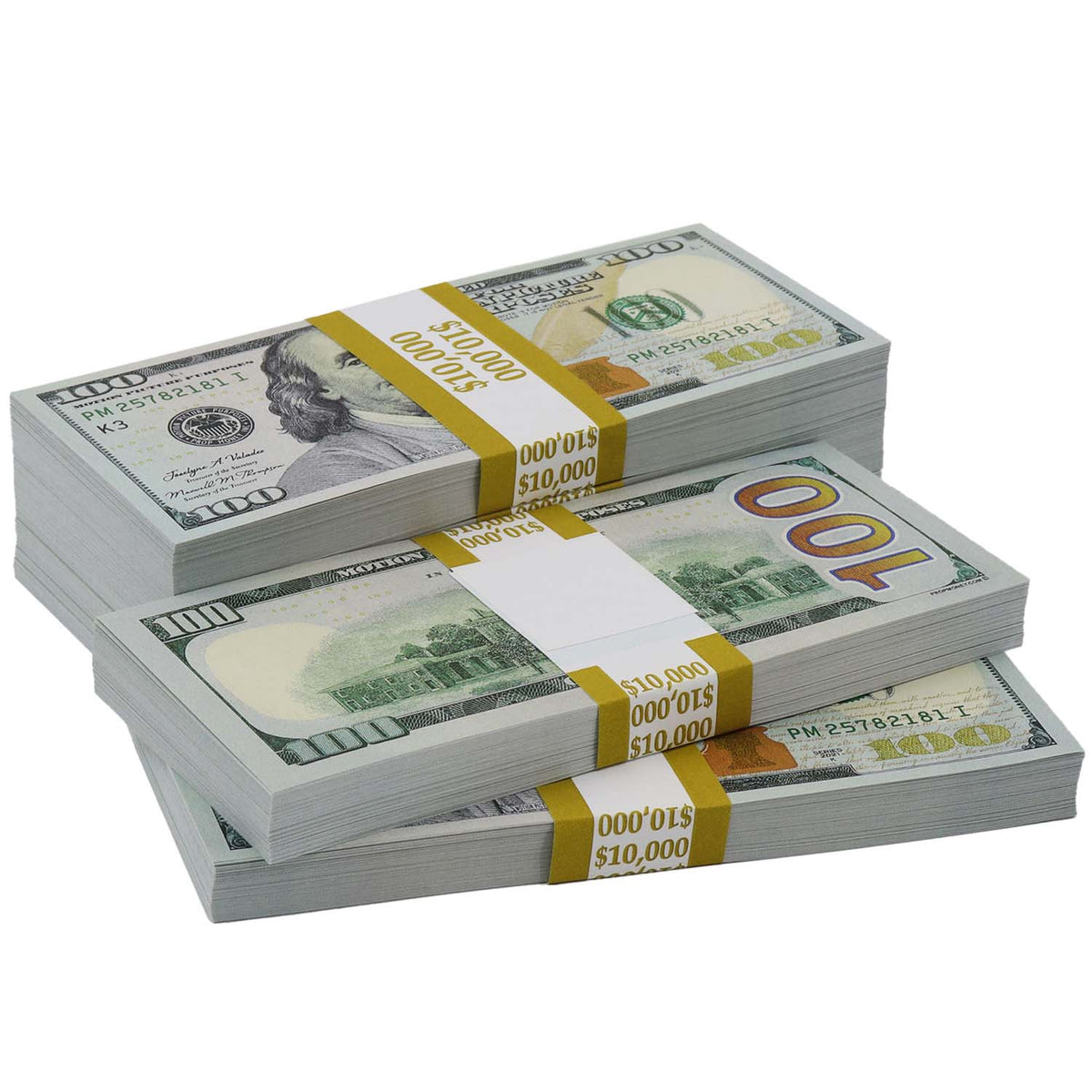$10,000 Full Print New Series Stack — Prop Money Inc.