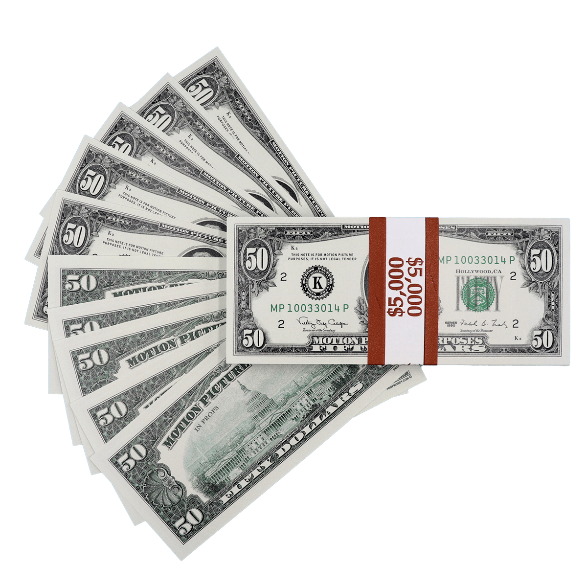 $5 000 Full Print 1990 Series Stack