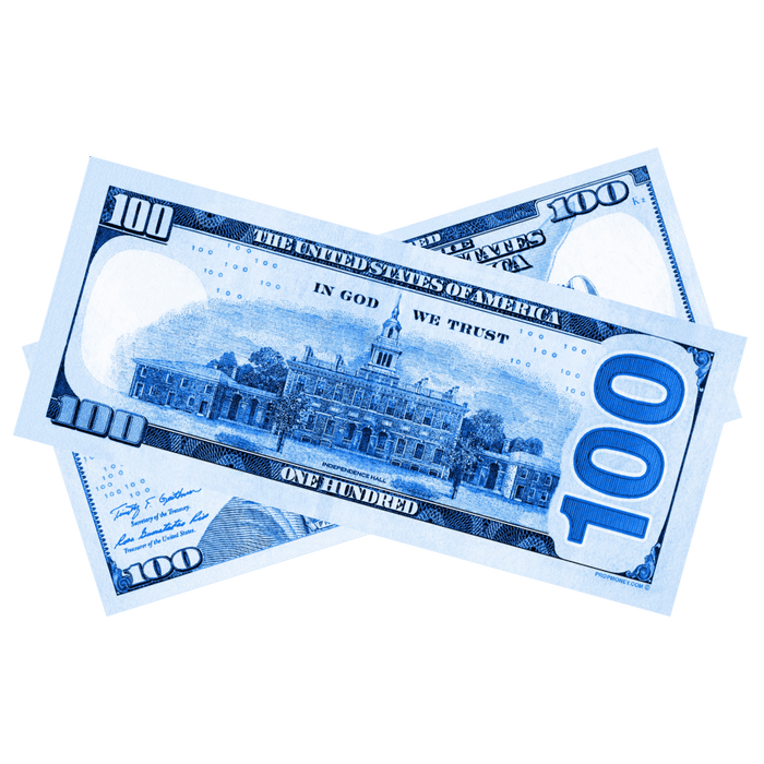 $100 New Series Blue Bills - PropMoney.com