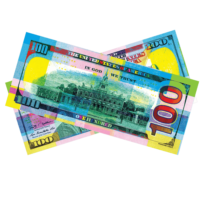 $100 Chroma Color Bills - PropMoney.com